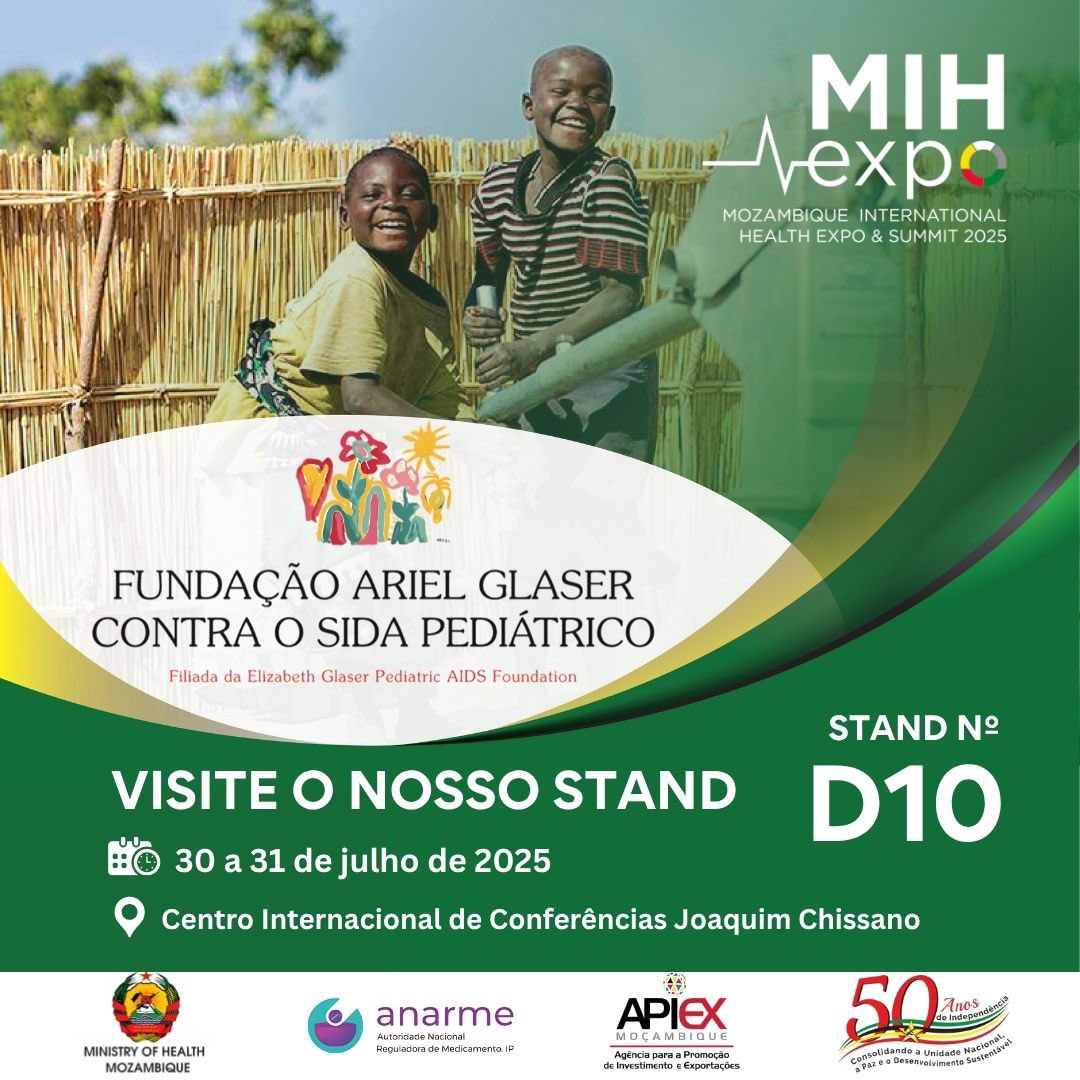 MIHExpo's tweet photo. 🌍💛Toda criança merece um começo de vida saudável!

Every child deserves a healthy start!

Visite o stand da Fundação Ariel Glaser na Mozambique International Health Expo & Summit 2025 e conheça o seu impacto na saúde infantil.

Fundação Ariel Glaser is transforming pediatric HIV care in Mozambique — from prevention to treatment.

Pass by their stand at the MIH Expo & Summit 2025 and learn how they’re making a difference!

📍Contact us | Contacte-nos: https://t.co/FmWNXL9vh5

#MIH2025 #africahealthcollaboration #SaveTheDate #reservadata