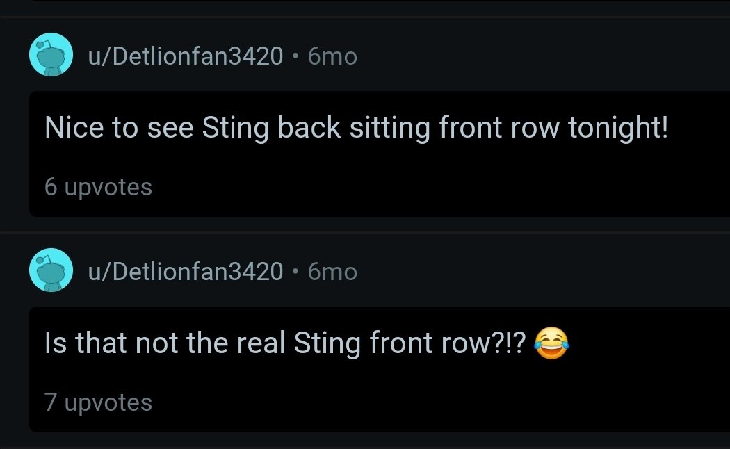 DoppelStinger's tweet image. Love that people love seeing me front row at @AEW in @Sting gear. Me too! I'd do more shows but I’ve got a job, bills, & sadly not born with the $ or powers of Green Shirt Guy. I’ll show up when possible. Spirit’s always ringside @AEWonTV. 🦂🦂 #cosplaysting #stingcosplay