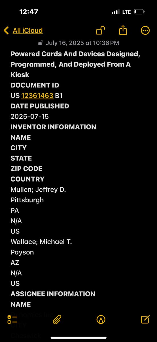 MRSB0AT's tweet photo. @MAVERIC68078049 I was looking for an unrelated patent last night and a document opened up without me clicking it and now I can’t find it. Something told me to save the information, can anyone help locate it? https://t.co/6SEOXTWmnO