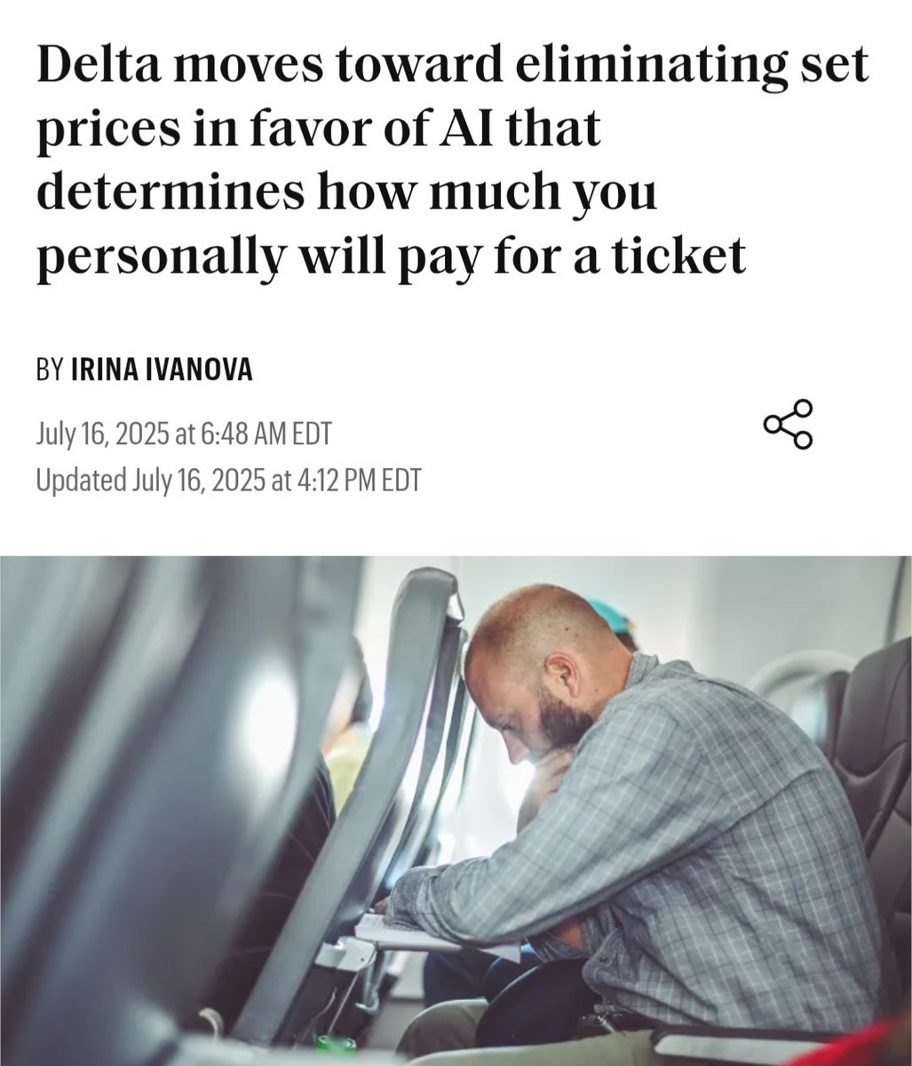 JeremyWard33's tweet image. The era of "fair" pricing is over: Welcome to predatory individualized surveillance pricing