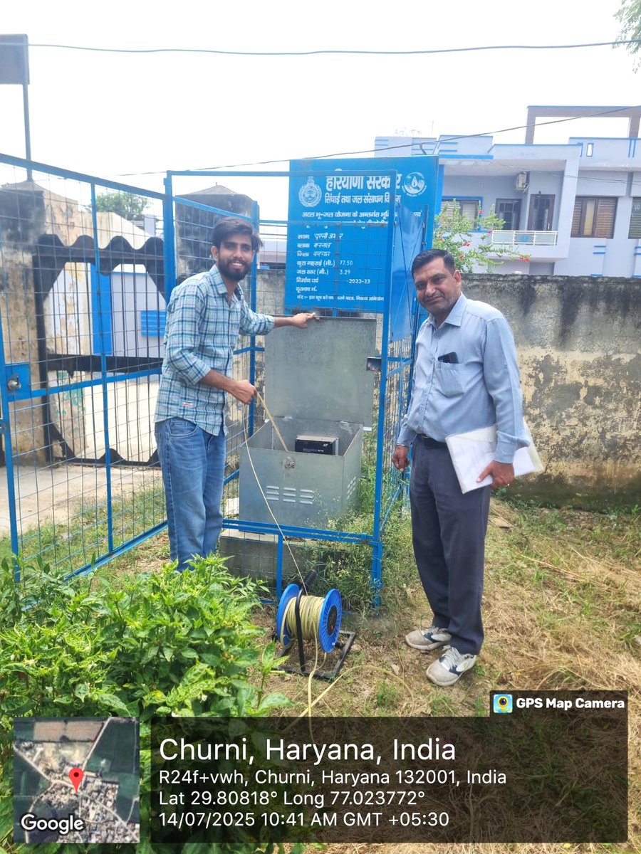dpmukarnal's tweet photo. 14th July 2025 Block: Karnal
Under the #AtalBhujalYojana, the DPMU IEC Expert &amp; Ground Water Expert &amp; DIP team conducted water level checks at newly constructed piezometers in GPs: Churni Jagir, Sangoha, Rasulpur Khurd &amp; Rasulpur Kalan
#Piezometer #ataljal https://t.co/GBGJp6MvOQ