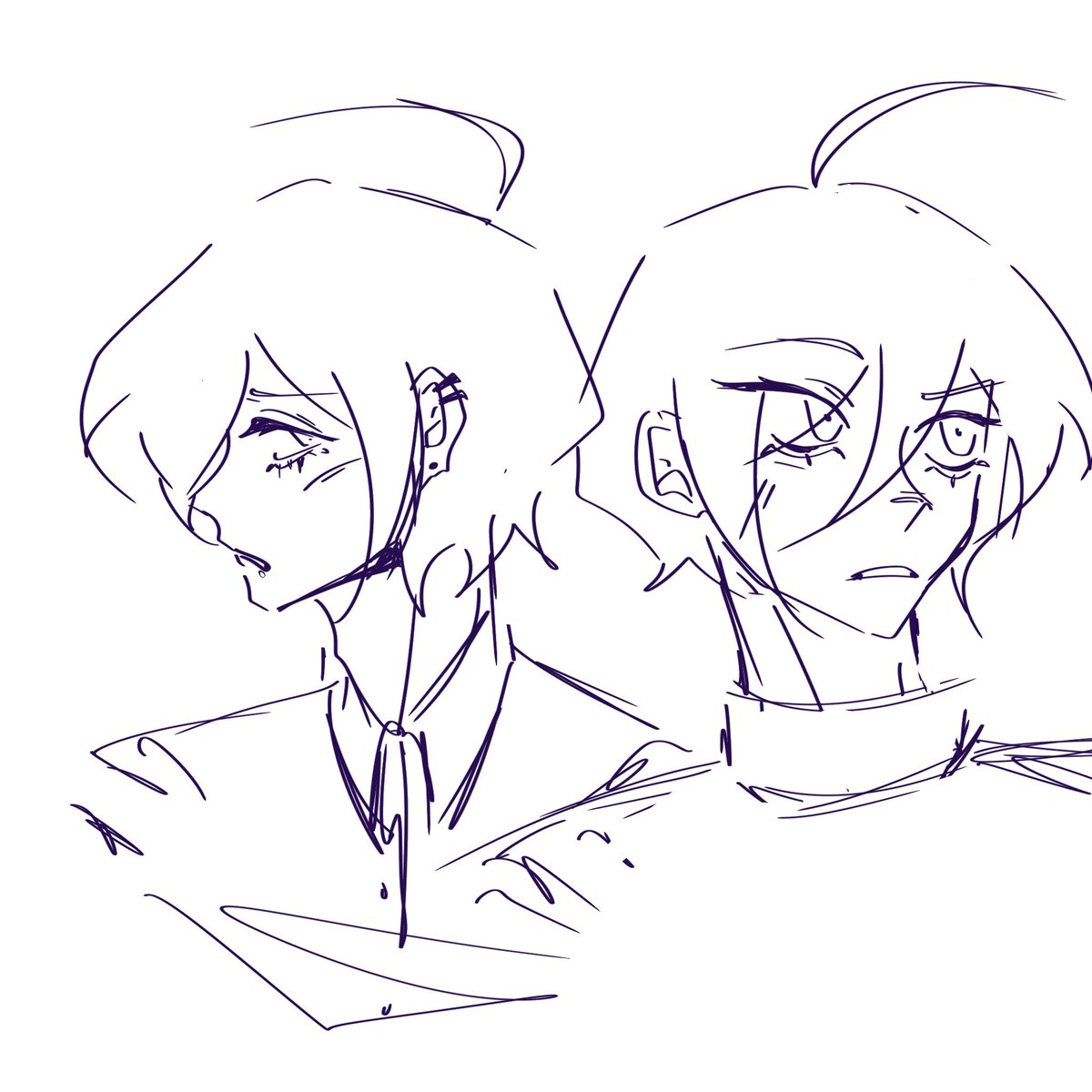 vernioq's tweet image. Old ass side profile study that I clearly never picked up in current art