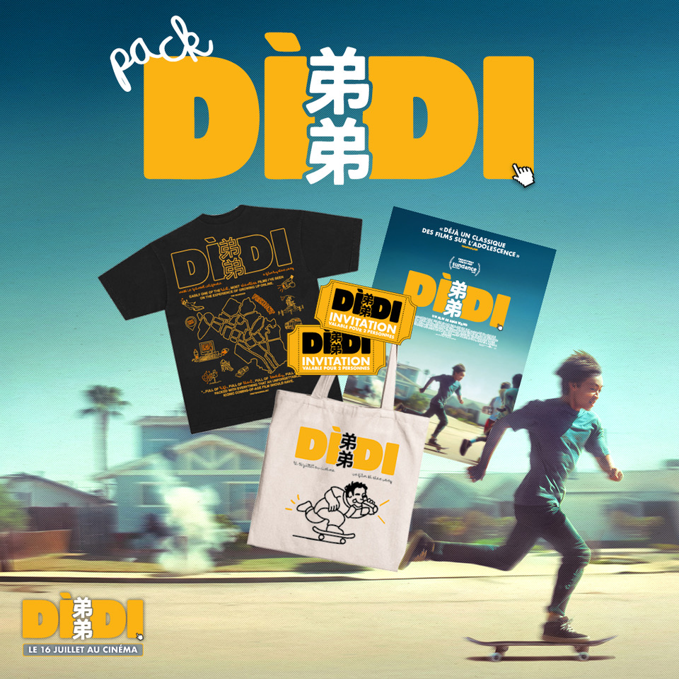 #JeuConcours RT + follow pour tenter de gagner 1 Tote bag, 1 affiche, 1 T-shirt et 1 x 2 invitations pour DIDI, le nouveau classique du teen movie.
Actuellement en salles grâce à <a href="/CondorFilm/">Condor</a> 
Tirage au sort le dimanche 20 juillet à 20h
#fierspartenaires