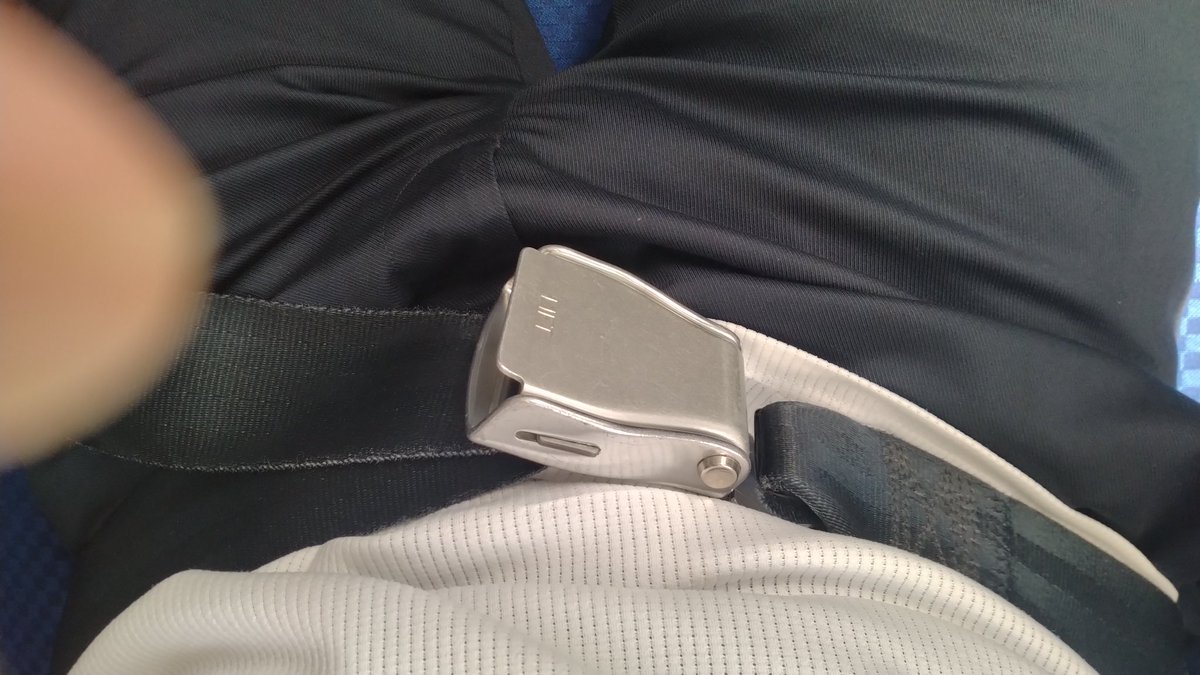 シートベルトをしっかり締めました