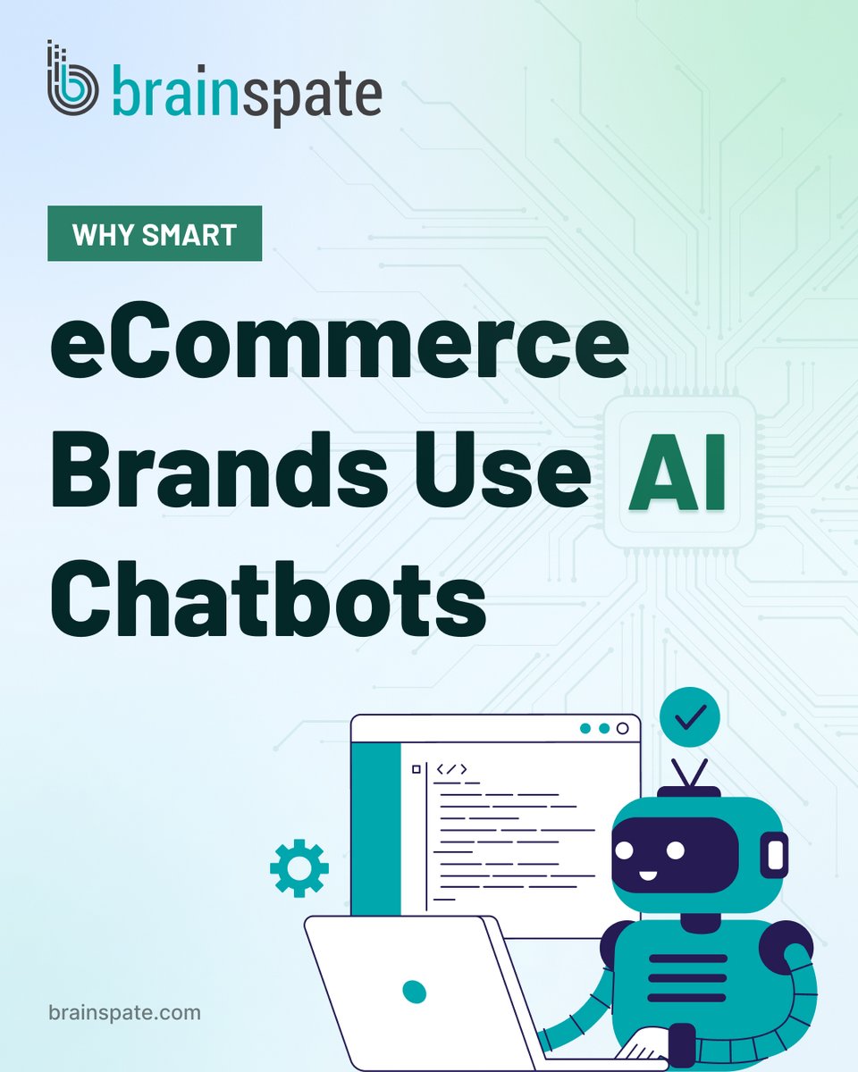 brainspate's tweet image. Tired of slow replies? 🤔 Let a smart chatbot handle it! 🚀 From answering questions to tracking orders 
Click the 👉 bit.ly/46cuZBK to learn more and get back to managing your store!
#ecommercechatbot #customersupport #onlinestoretips #chatbotsolutions #ecommercetips