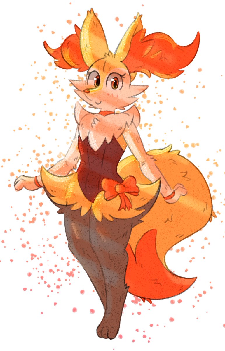 Se1tDraws's tweet image. A tall Braixen for this phox friday!