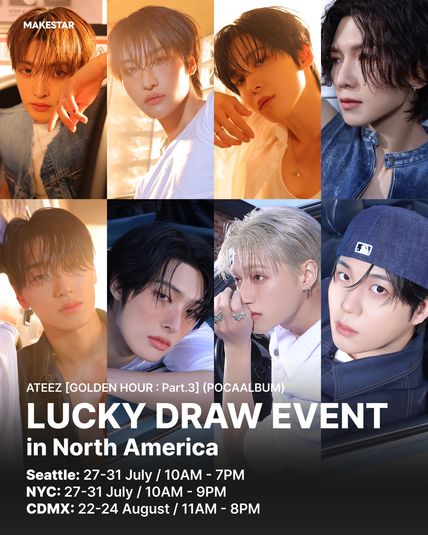 ヨサンミンギ ATEEZ GOLDEN HOUR 3 makestar ラキドロ 06/11 MAKESTAR PHOTOCARD EVENT] ATEEZ - GOLDEN HOUR : Part.3
