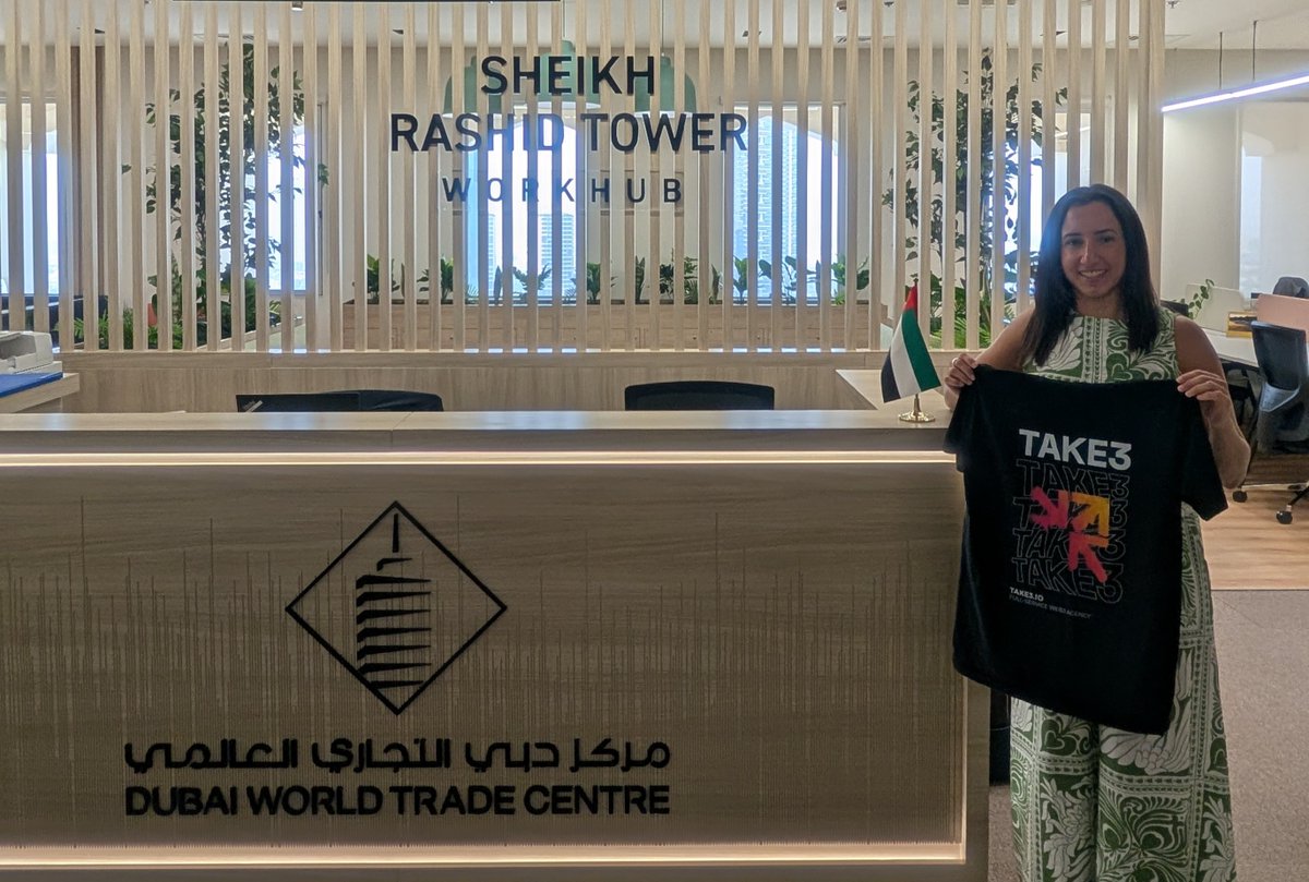 We're proud to announce, Take3 has opened a new office in Dubai! ✈️ 

Dubai is leading the charge in Web3 innovation, regulation, and investment. Being here enables us to deliver in-region support to clients, build closer relationships with in-region partners, and deliver faster,