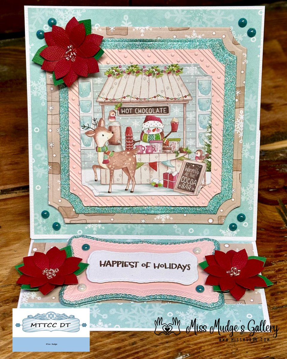 MrsMudge2009's tweet photo. It’s my week to pick the technique for @MTTCCBlog �� and I chose my fave: Easel Cards! 💌🎄 See how easy they are to make (no dies required!) on my blog today. #papercraft #ChristmasCards #easelcard https://t.co/yywCDHbz1t