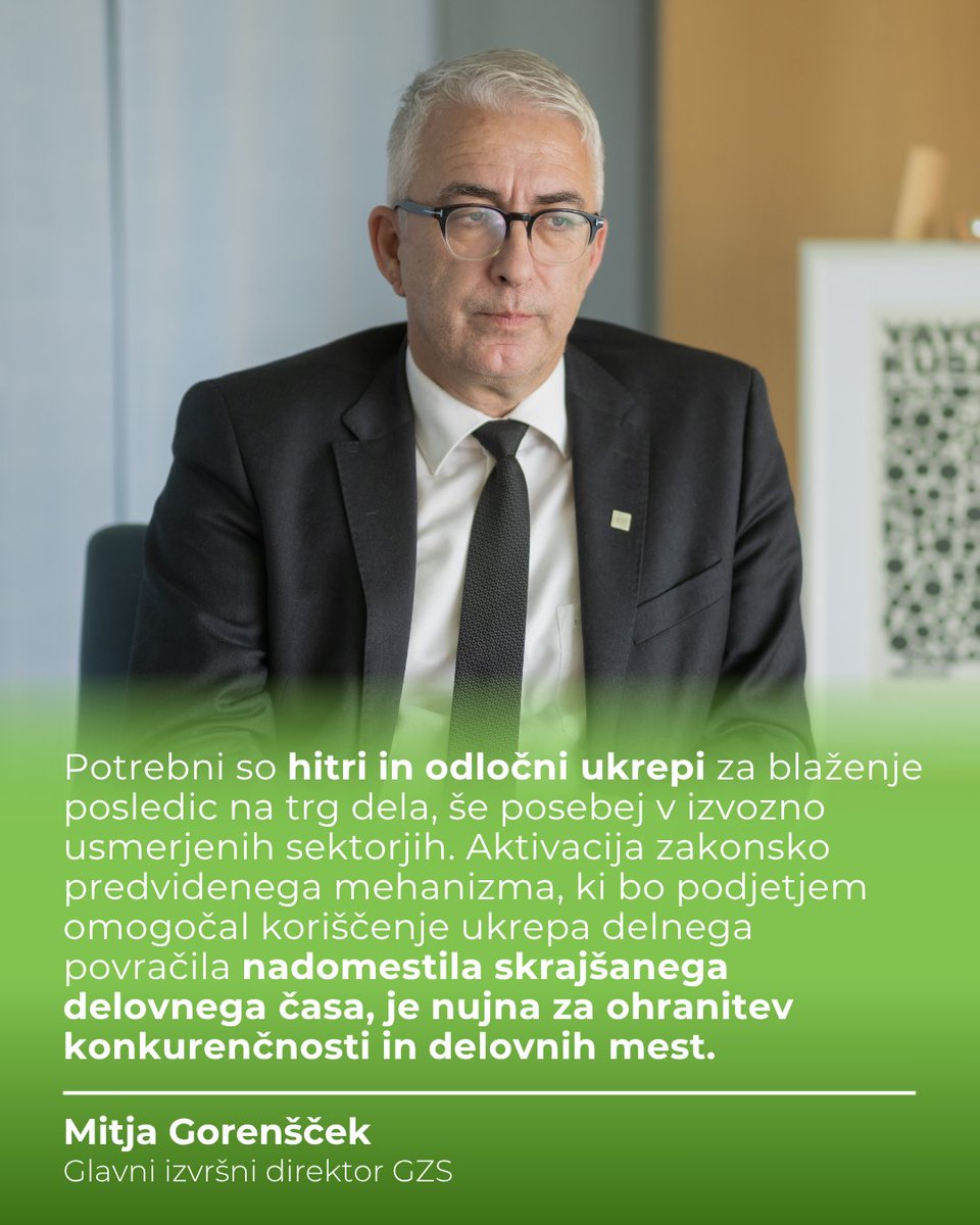 [IZJAVA TEDNA] 💬 Mitja Gorenšček, Glavni izvršni direktor GZS.

🌐 media.gzs.si/gzs-poziva-k-a…

#GZS #IzjavaTedna