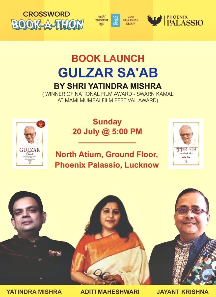 Jayant Krishna (@jayantkrishnain) on Twitter photo Happy to be a panelist at the launch of Yatindra Mishra’s book ‘Gulzar Sa’ab’, published by <a href="/Vani_Prakashan/">Vani Prakashan</a>, including its translation by Sathya Saran <a href="/Sathyaistruth/">Sathya Saran</a>, along with the author <a href="/YatindraKiDaak/">Yatindra Mishra</a> and Aditi Maheshwari <a href="/kitabwali/">Aditi Maheshwari</a>! <a href="/Vani_Foundation/">Vani Foundation</a> <a href="/YuvaVani_VP/">Yuva Vani</a> Happy to be a panelist at the launch of Yatindra Mishra’s book ‘Gulzar Sa’ab’, published by <a href="/Vani_Prakashan/">Vani Prakashan</a>, including its translation by Sathya Saran <a href="/Sathyaistruth/">Sathya Saran</a>, along with the author <a href="/YatindraKiDaak/">Yatindra Mishra</a> and Aditi Maheshwari <a href="/kitabwali/">Aditi Maheshwari</a>! <a href="/Vani_Foundation/">Vani Foundation</a> <a href="/YuvaVani_VP/">Yuva Vani</a>