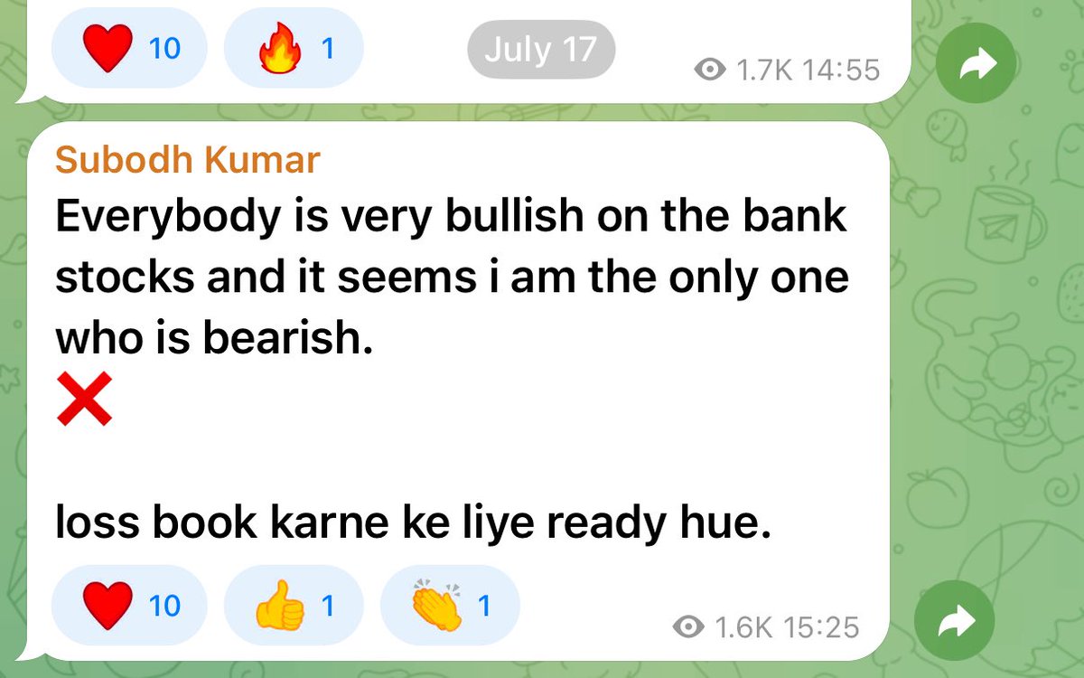 subodhsingh_'s tweet image. Now if I write that I am gaining 25 lakhs, then everybody will come and say that it is fake and I will sell the course, but I had clearly said it yesterday itself that I am ready to book the loss.
