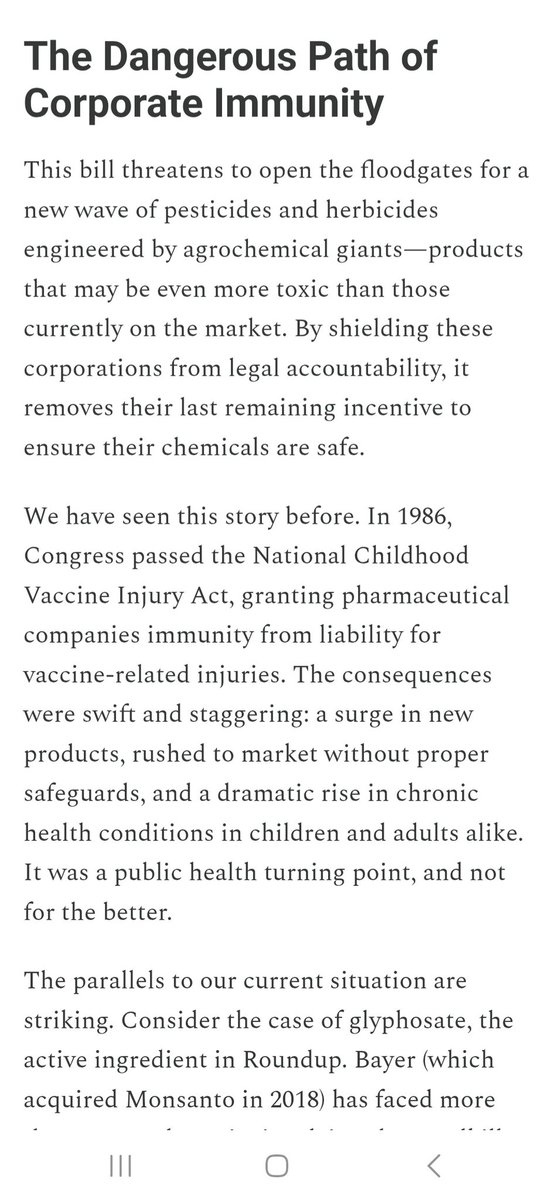 Breeauna9's tweet image. A Doctor's Call to Action: Why the Pesticide Liability Protection Act Threatens our Food Supply and the Health of a Nation
@Brookemillermd - A physician, rancher, and advocate examines the dangerous precedent of corporate immunity in agriculture
brookemillermd.substack.com/p/a-doctors-ca…