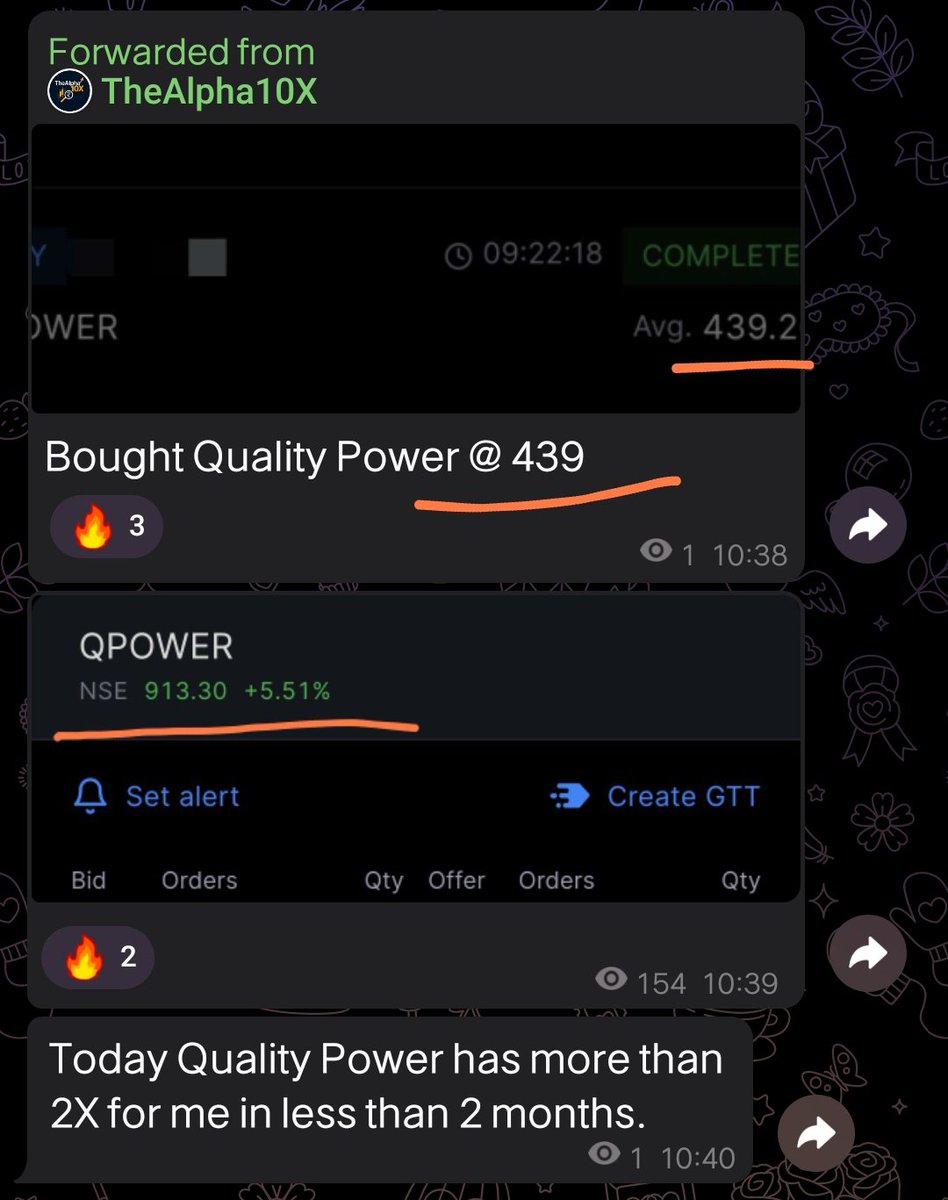 TheAlpha10X's tweet image. Quality Power

Bought @ 439     CMP 913 🔥

Follow @TheAlpha10X  for more such high conviction stock ideas. 

Join my Telegram for early entries. Link in comment section.