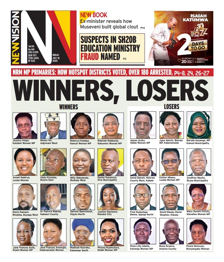 A good morning, Uganda any surprises here. For me it's the minister of state for trade and cooperatives.
