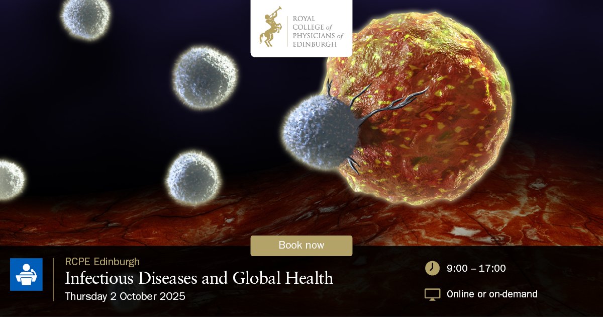 RCPEdin's tweet image. Antimicrobial resistance is a global issue. Discover stewardship strategies in both high- and low-resource settings, with case-based insights.
Join the discussion: rcpe.ac.uk/events/infecti…