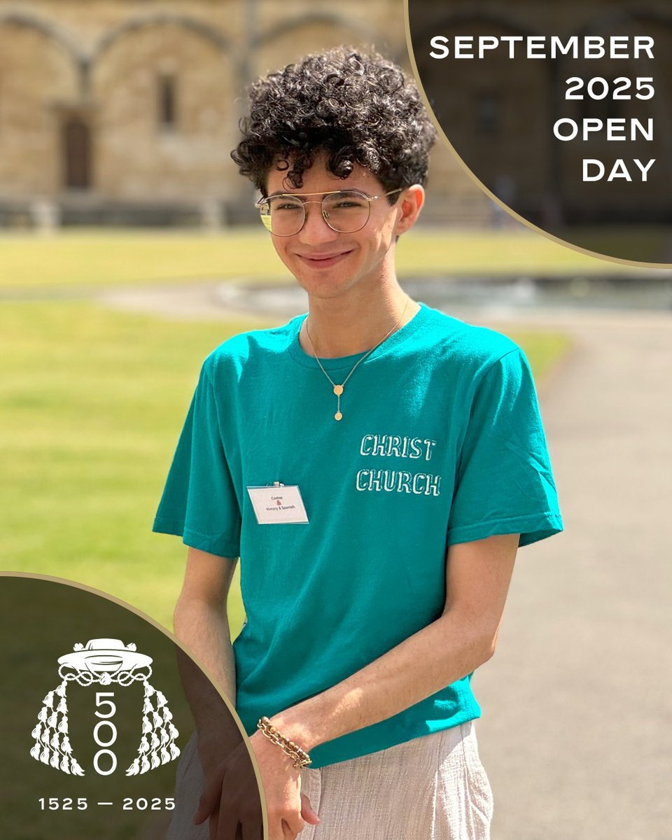 ChCh_Oxford's tweet image. Hoping to come to the @UniofOxford Open Day on 19 September but need somewhere to stay? There’s a month left to apply for free accommodation at Christ Church. Apply ➡️ bit.ly/accom_ChCh25
Learn more about our Open Days ➡️ bit.ly/ChCh_Open25
@OxOutreach #MuChChLove