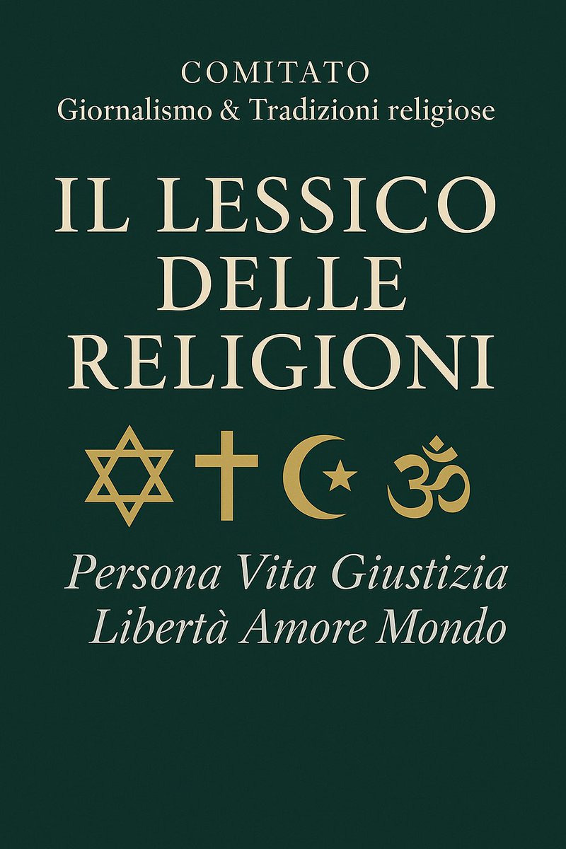 Pubblicato il primo volume <a href="/UniSantaCroce/">Pontificia Università della Santa Croce</a> <a href="/info_iscom/">Iscom</a> de “Il Lessico delle Religioni”: sei parole chiave - Persona, Vita, Giustizia, Libertà, Amore, Mondo - nelle tradizioni ebraica, cristiana, musulmana e induista.
edizionisantacroce.it/catalogo/comun…
#LessicoReligioni #Giornalismo&amp;religioni