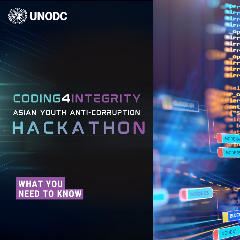 UNODC_FinCrime's tweet photo. The #Coding4Integrity hackathon is more than a competition - it's a platform for innovation.
This year, teams across Asia are joining a virtual bootcamp to learn more about anti-corruption ahead of the in-person finale this September.
#UnitedAgainstCorruption