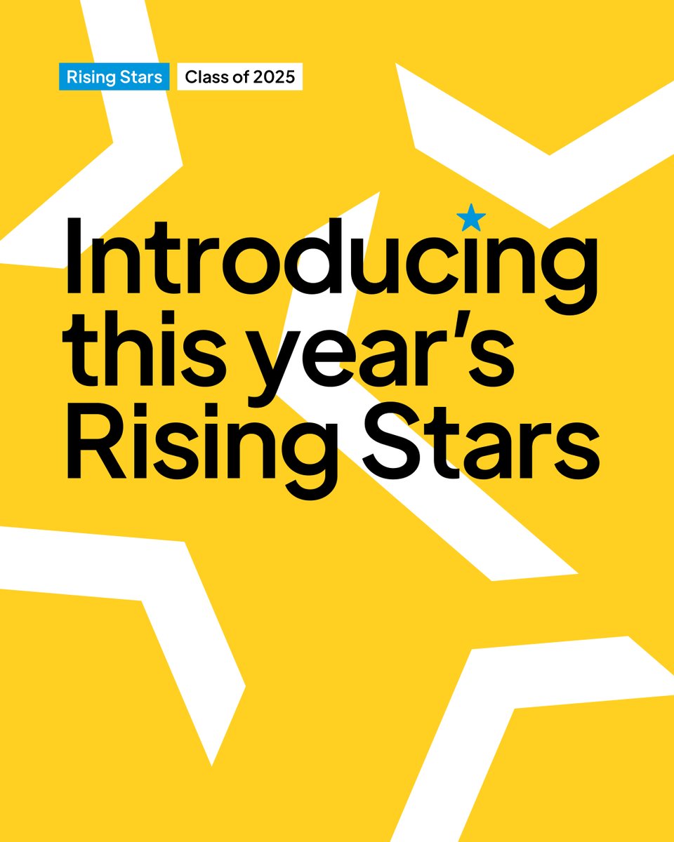 Introducing our Rising Stars Class of 2025, swipe through to meet them ✨⭐💫

See the thread below to meet them! #TheBooksellerRisingStars