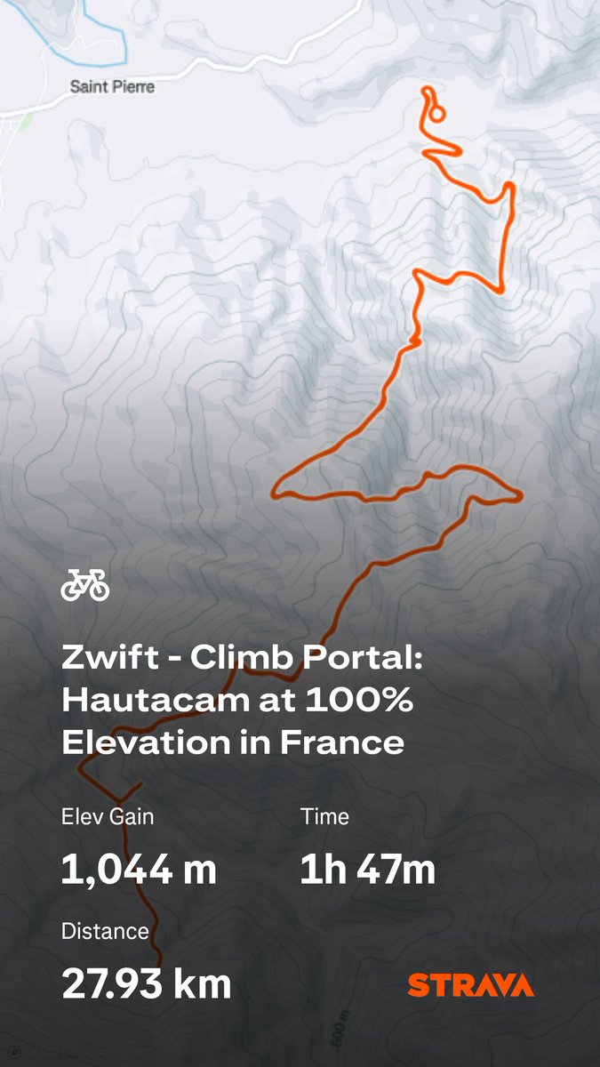 OhItsStu's tweet photo. Yesterday: Tour de France pros battled up the #Hautacam 🏔️
Today: My turn on the same climb via #Zwift 🚵
Same gradients, same suffering, slightly more comfortable speed 😅
Nothing like experiencing #LeTour via @GoZwift!
#TourDeFrance #TDF2025 #VirtualSuffering #TourInspired

Check out my activity on Strava: https://t.co/J6EaFuLikG