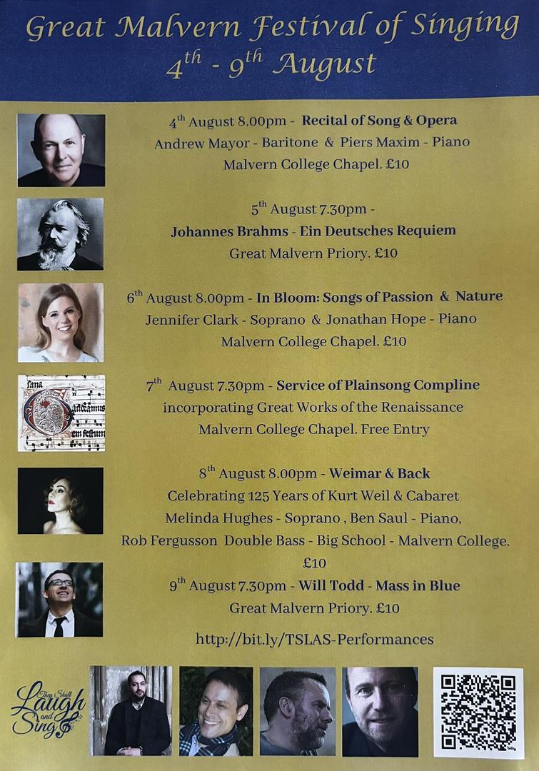 Chorallyco's tweet image. 🎶Ready for a wonderful time in Great Malvern?
🎟️Book your tickets now for the Festival of Singing—featuring joyful events that celebrate the power of voices united.
Tickets available at the Malvern Tourist Information Centre, Church Street.
chorally.co/c/performing-c…