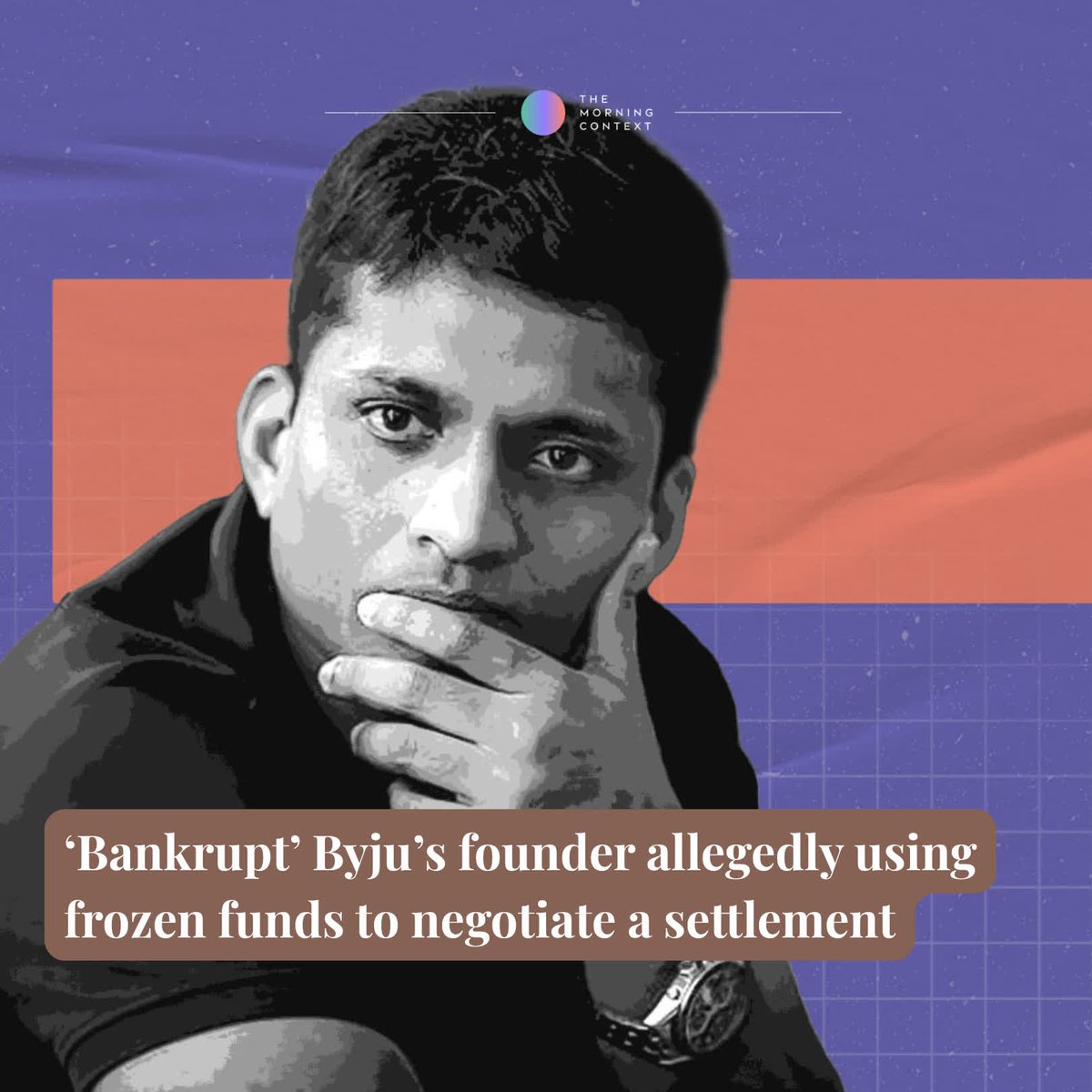 Byju says he has nothing. Creditors say he's settling cases in India with frozen funds. They claim the missing $533 million is being moved through offshore channels and a US court just gave them more power to chase it globally. 
<a href="/sahaprd/">pradip</a> writes: themorningcontext.com/internet/byju-…