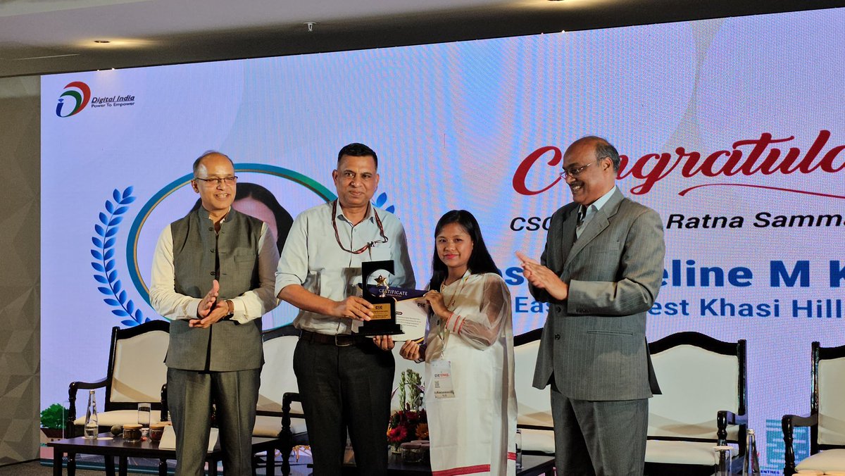 Proud to share the achievements of two outstanding Village Level Entrepreneurs (VLEs) from Meghalaya who have made significant contributions during the Financial Year 2024–25. 

Rose Angeline Kharsyntiew, VLE from Mairang, Eastern West Khasi Hills, has been recognized for her