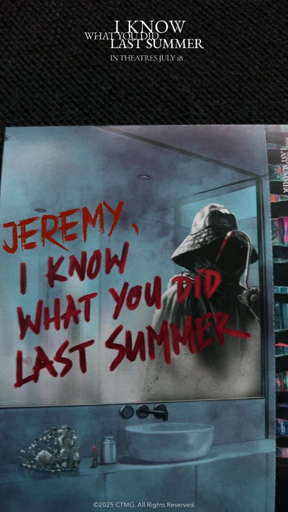 JeremyPryer's tweet image. Got a fun postcard set with QR code support that allows you to add a name to one of the images when seeing the new I KNOW WHAT YOU DID LAST SUMMER at @AMCTheatres