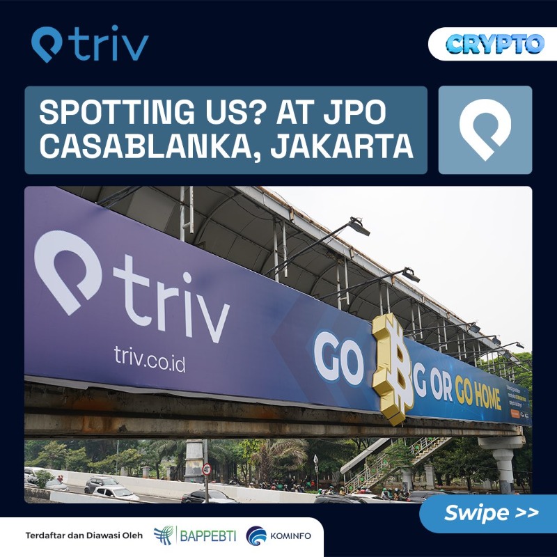 TrivExchange's tweet image. Who’s spotting us?
Go Big or Go Home is now at JPO Casablanka!

Tag TRIV if you see this!
—
TRIV Legal, Terdaftar dan Diawasi oleh Bappebti.