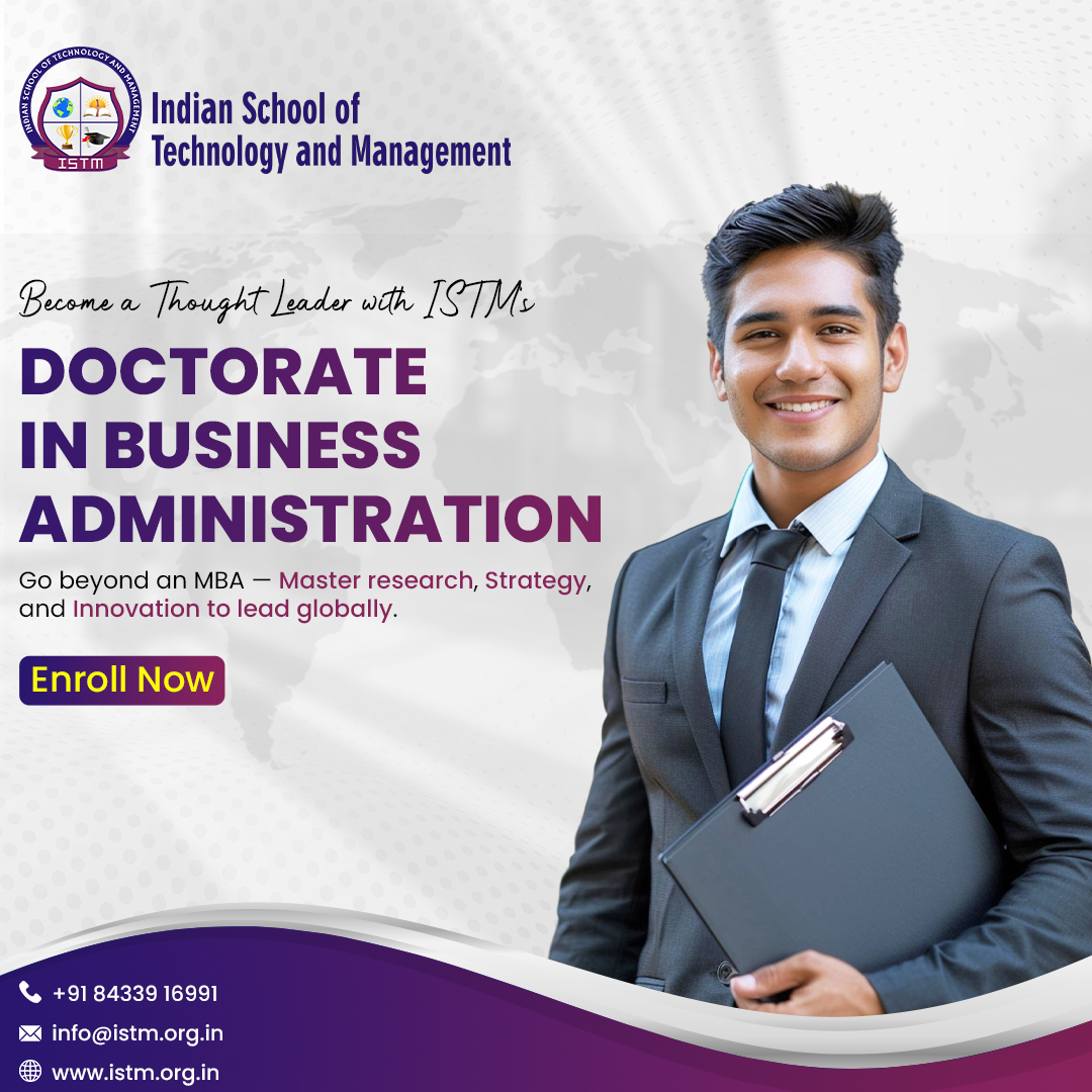 istmeducation's tweet image. Become a Global Thought Leader with ISTM
Step beyond the MBA. Dive into strategic research, innovation, and global leadership with a Doctorate in Business Administration from ISTM.
#ISTM #DoctorateInBusinessAdministration #DBAProgram #BusinessLeadership #BeyondMBA #GlobalLeaders