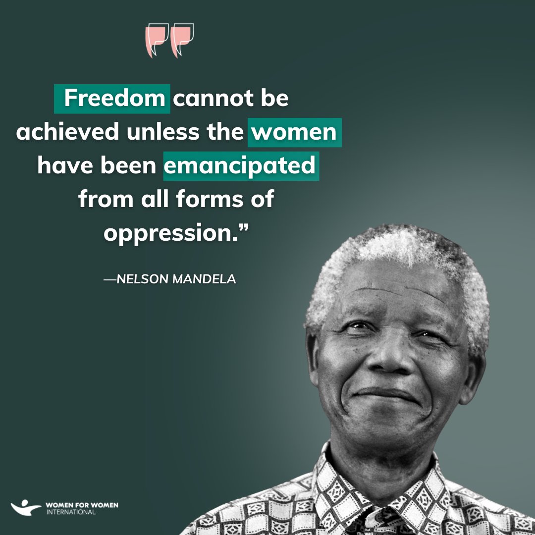 On #MandelaDay we remember Nelson Mandela as a brave women's rights advocate. 

His efforts to bring freedom and justice to women and girls remain an inspiration for us all. 

His legacy lives on.