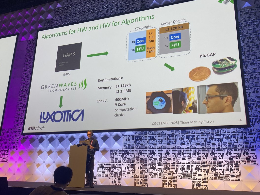 pulp_platform's tweet image. And here is @ThorirMar presenting "Finetuning and Quantization of EEG-Based Foundational BioSignal Models on ECG and PPG Data for Blood Pressure Estimation" at #EMBC2025 in Copenhagen: arxiv.org/abs/2502.17460