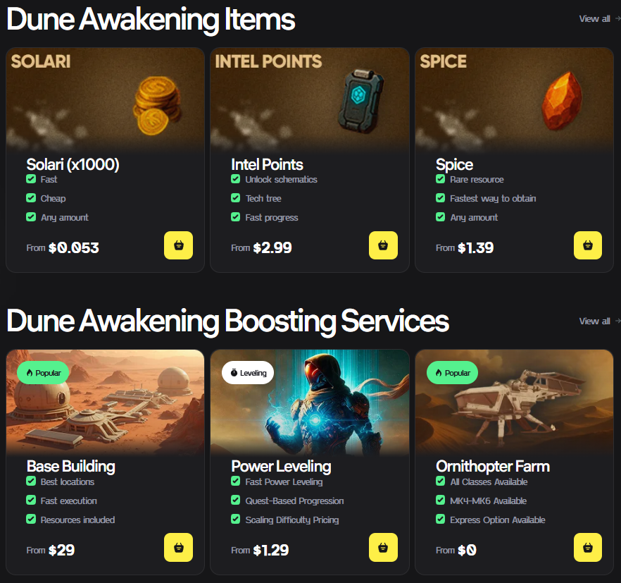 timesavergg's tweet photo. 🏜️Dune: Awakening just dropped a hotfix TODAY! Deep Desert tweaks, smoother ornithopter rides, &amp; Sietch visits are live! 

🚁 Skip the grind - our boost gets you Tier 6 resources &amp; epic builds FAST. Visit link in bio to rule Arrakis!  💪

#DuneAwakening #GamingBoost https://t.co/e7BPychE61