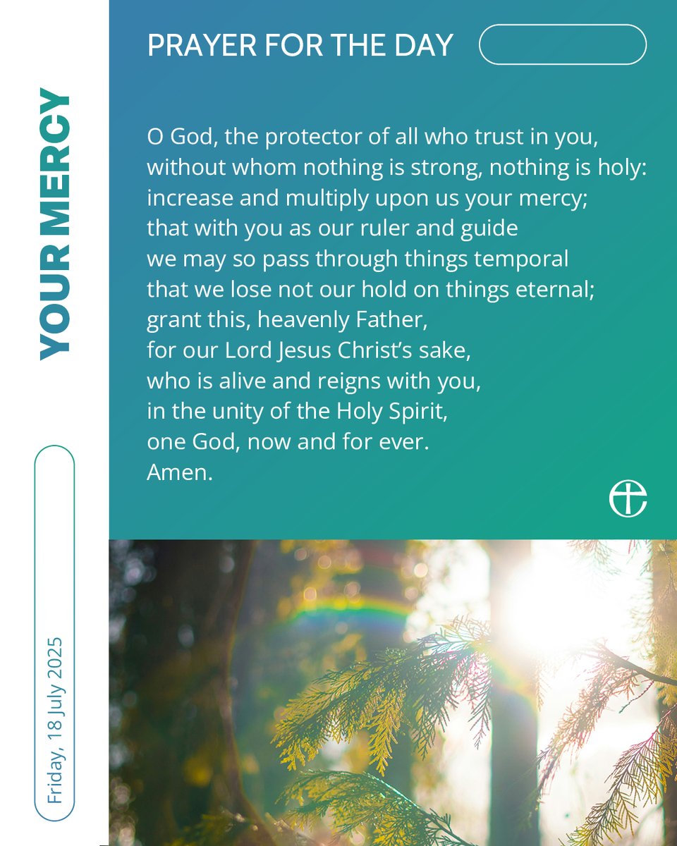 churchofengland's tweet image. Join with us in prayer. 🙏
Today's prayer is available in plain text and audio formats at cofe.io/TodaysPrayer.