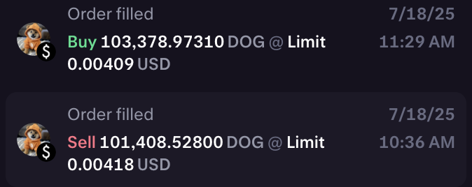 $DOG 오늘도 매수/매도 완료
#Kraken #크라켄