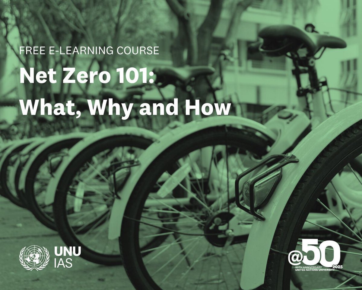 UNUIAS's tweet image. Free learning opportunity! 🧠
Our self-paced online course breaks down the science of #ClimateChange and #NetZero into easy-to-understand terms, highlighting practical steps everyone can take for #ClimateAction.
Enrol ➡️ buff.ly/4eenvje
@uncclearn @unitar @UNSDGLearn
