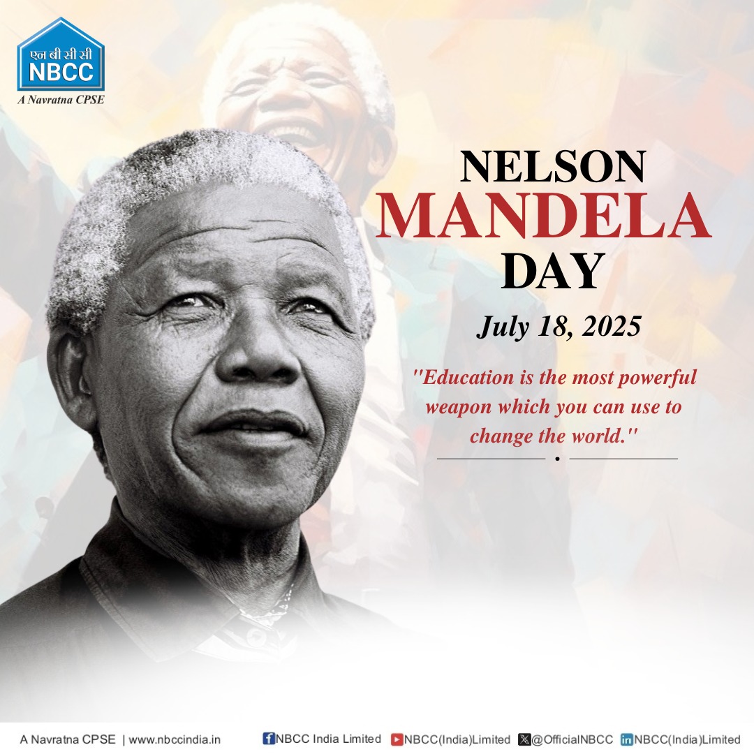 "Education is the most powerful weapon which you can use to change the world." – Nelson Mandela

On the occasion of #NelsonMandelaDay, #NBCC pays tribute to the legacy of a visionary leader who championed peace, equality, and education.

#NBCC #NelsonMandelaDay #MandelaDay2025