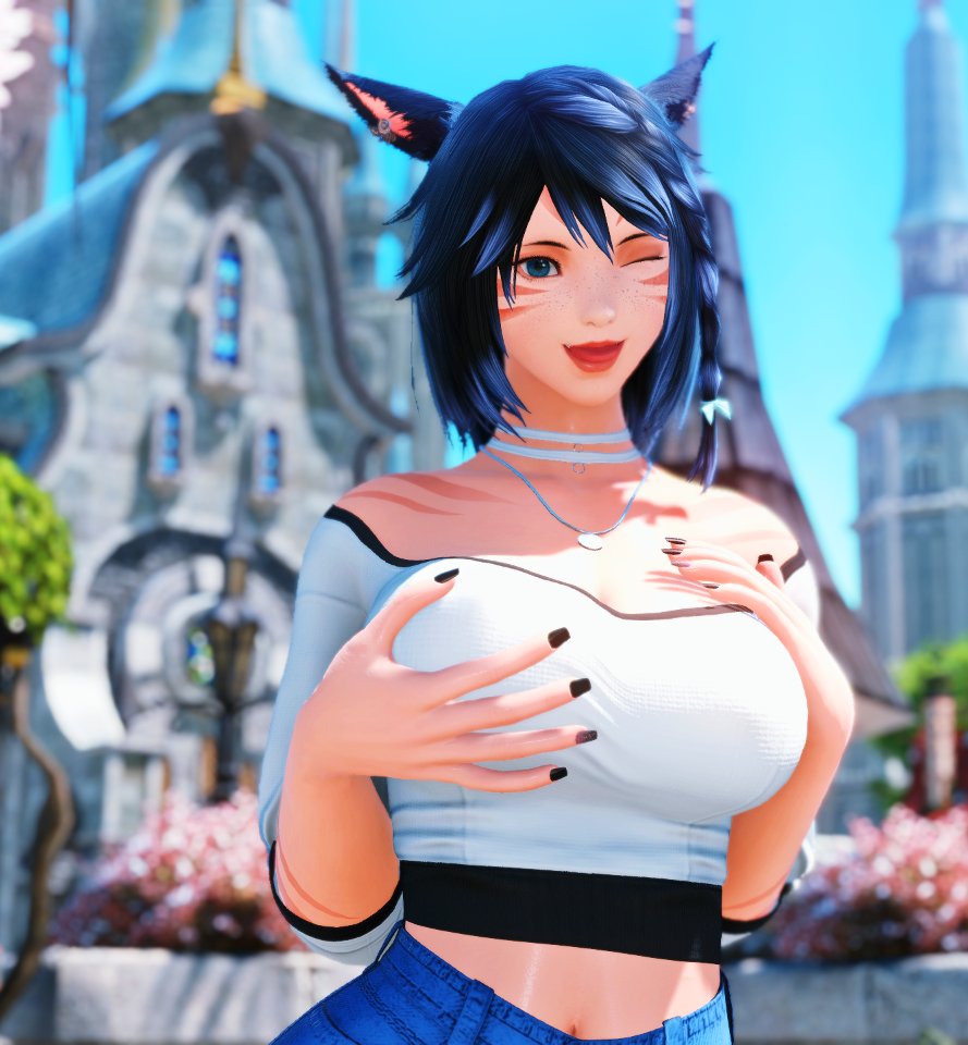 Envious_XIV's tweet image. Oh, these? My boobies? My massive fucking titties? My super stuffed milkies? My honker bonker doinky boinkies? My... (You know the rest)🤭🩵