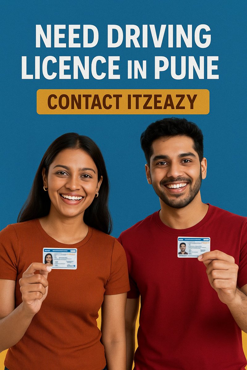 Itzeazyindia's tweet photo. Need a driving licence in Pune?
Skip the hassle. Let @Itzeazy handle the process for you — fast, legal &amp; stress-free.
✅ Learner's or Permanent DL
✅ End-to-end support
✅ 100% trusted

#DrivingLicence #Pune #Itzeazy #DLServices https://t.co/z1qCitXyUN
