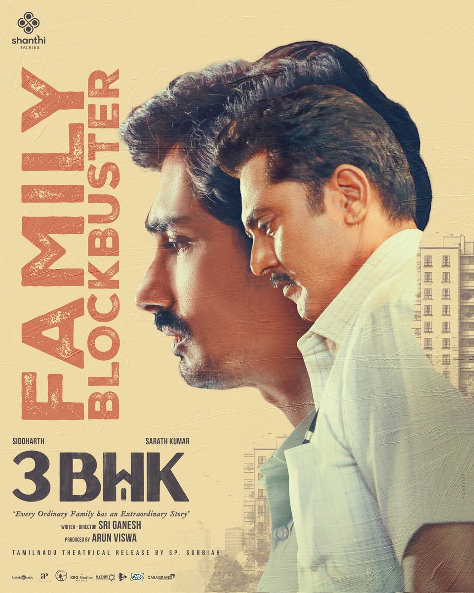 ShanthiTalkies's tweet image. A father’s dream,A son’s mission!💪✨️
#3BHK #3BHKTELUGU
ENTERING 3RD WEEK!!!