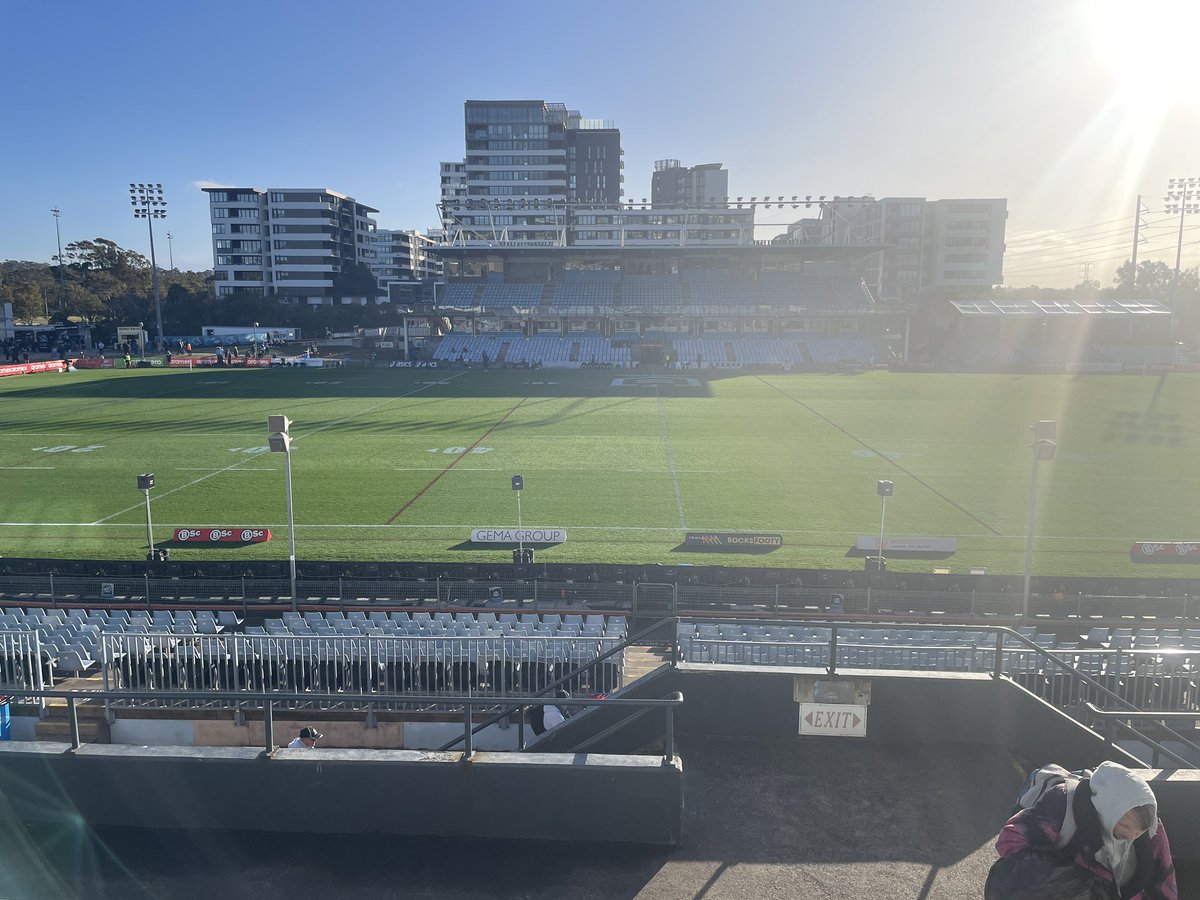 Katzo60's tweet photo. Arrived at Woolooware for a rugby league double header between the @cronullasharks and the @sydneyroosters
We are now approaching six years since this ground could accommodate a reasonable NRL crowd, so seats aren't optimal.
The Jersey Flegg Cup clash kicks off at 3.35 pm. https://t.co/1DH57CJUZi