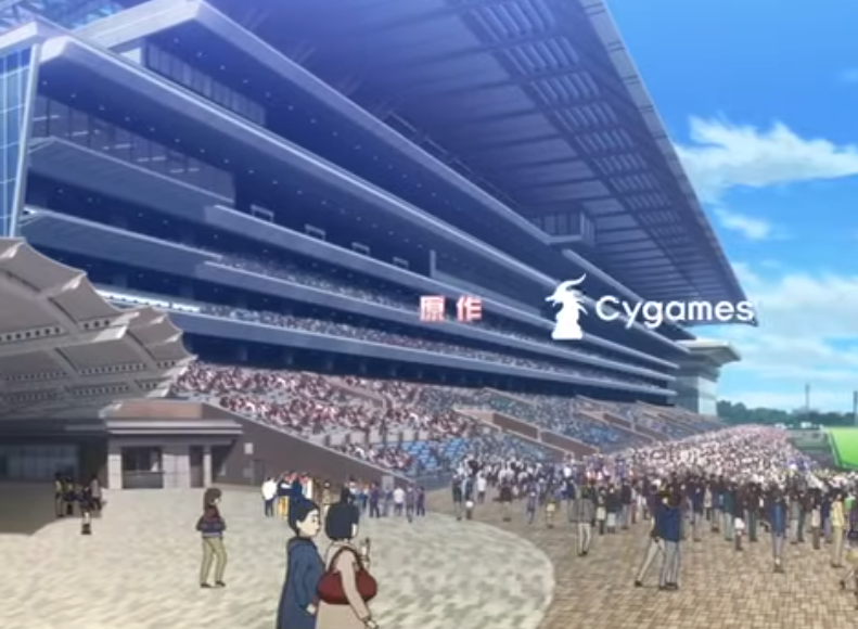thegrayfruit's tweet image. beginning of first umamusume OP look like place where talk to Valant Gramarye in Apollo Justice