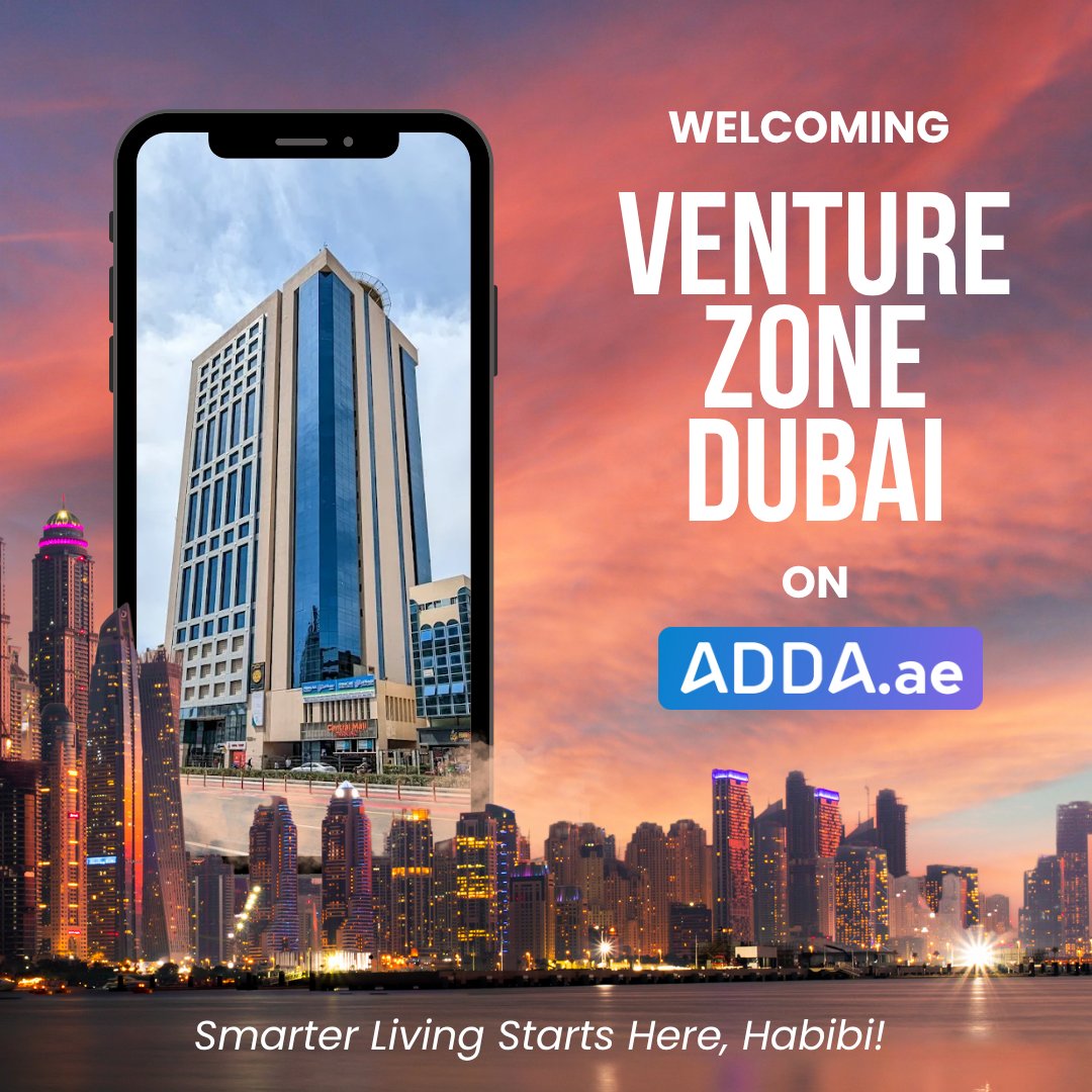 Welcome to ADDA, Venture Zone Business Center – Dubai! 🌆 ✨ 

We’re excited to partner with this one of a kind co-working spaces in Dubai, enabling smarter rental and property management solutions — from virtual office tracking and contract management to record maintenance,