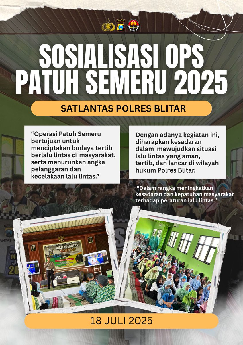 Sat Lantas Polres Blitar Melaksanakan Sosialisasi Ops Patuh Semeru 2025.

Dengan adanya kegiatan ini, diharapkan kesadaran dalam mewujudkan situasi kamseltibcarlantas di Wilayah Hukum Polres Blitar
 
~ call center 110 bebas pulsa atau bisa
~ 0812 2913 2005
~ @arif_fazlurrahman