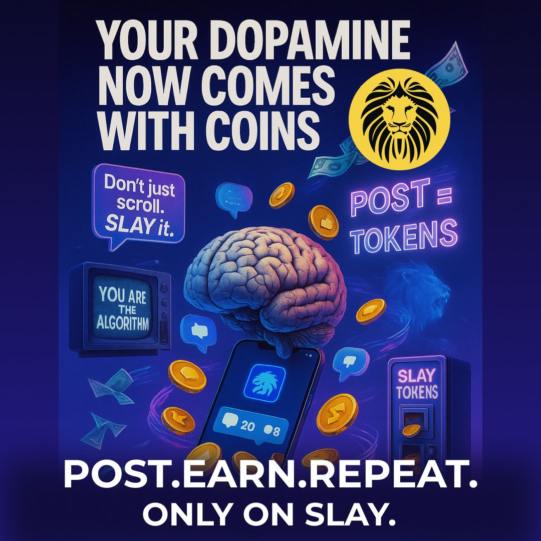 SLAY_Singhcoin's tweet photo. Why just scroll when you can earn? On Slay, every post transforms your creativity into real rewards.
Post = tokens
You are the algorithm
Donβt just scroll. Slay it.
Post. Earn. Repeat.
Only on Slay. π¦
#SlayIt #CreatorEconomy #EarnWhileYouPost #Web3Social #TokenRewards https://t.co/DtvXvlNpBz