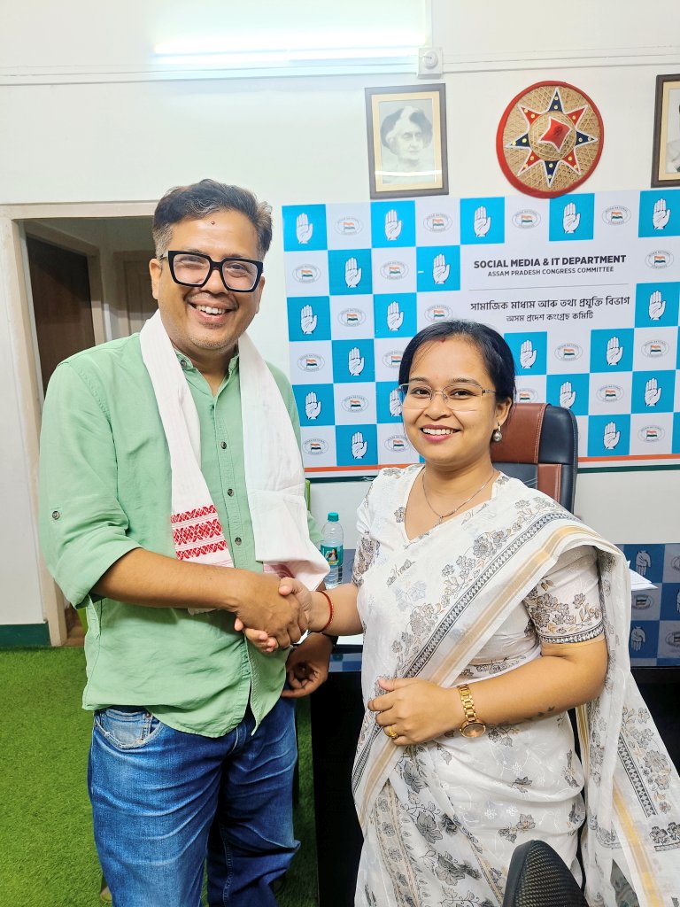 It was a pleasure to meet Shri <a href="/prafulla1979/">Prafulla Kumar Das</a> , the newly appointed Chairperson of Social Media department of <a href="/INCAssam/">Assam Congress</a> at Guwahati yesterday. I was glad to have some insightful discussion. Wishing him great success in his new role.