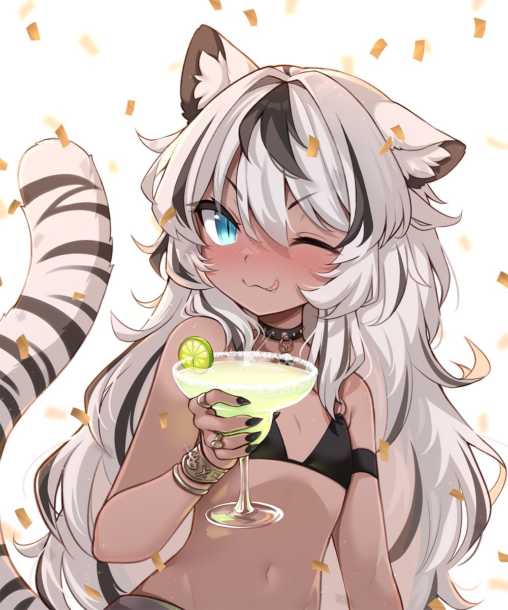 _MelonFox's tweet image. Happy Birthday Gaomi!! I hope you had some delicious drinks today, Captain 🍹 #gaoART