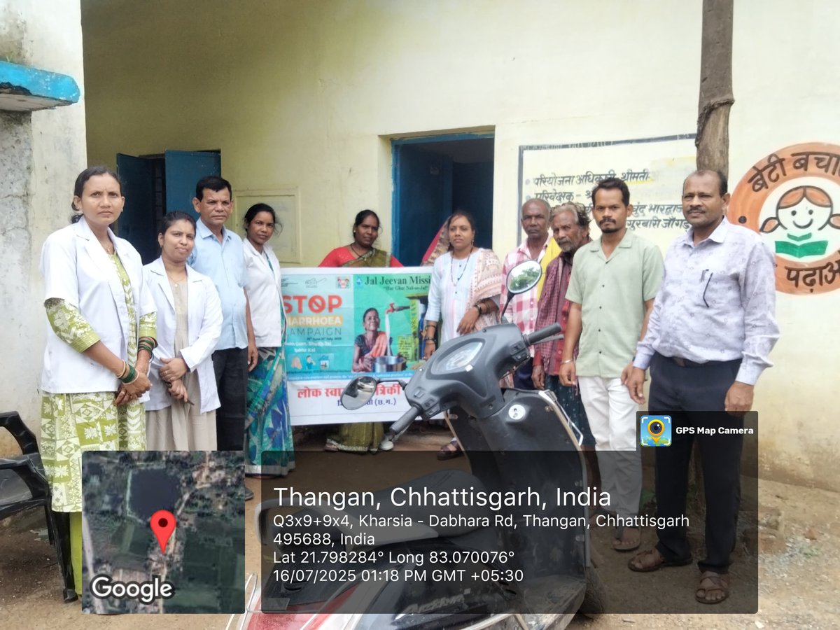 स्टॉप डायरिया कैम्पेन के तहत ग्राम ठनगन विकासखंड डभरा में ग्रामीणों को डायरिया से बचने हेतू उपाय बताये गये, एवं हाथ धोने के तरीके बताये गये।
#stopdiarrhoea2025
<a href="/jjmchhattisgarh/">Jal Jeevan Mission, Chhattisgarh</a>
<a href="/ArunSao3/">Arun Sao</a> 
<a href="/CRPaatil/">C R Paatil</a> 
<a href="/ChhattisgarhCMO/">CMO Chhattisgarh</a> 
<a href="/jaljeevan_/">Jal Jeevan Mission- #JalJeevanMission #HarGharJal</a> 
<a href="/PMOIndia/">PMO India</a>