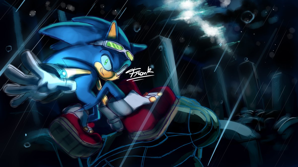 Frank0o1's tweet image. Sonic Riders Zero Gravity - "Aug 2024 - Mar 2025"
Here is the progression from sketch to final piece
